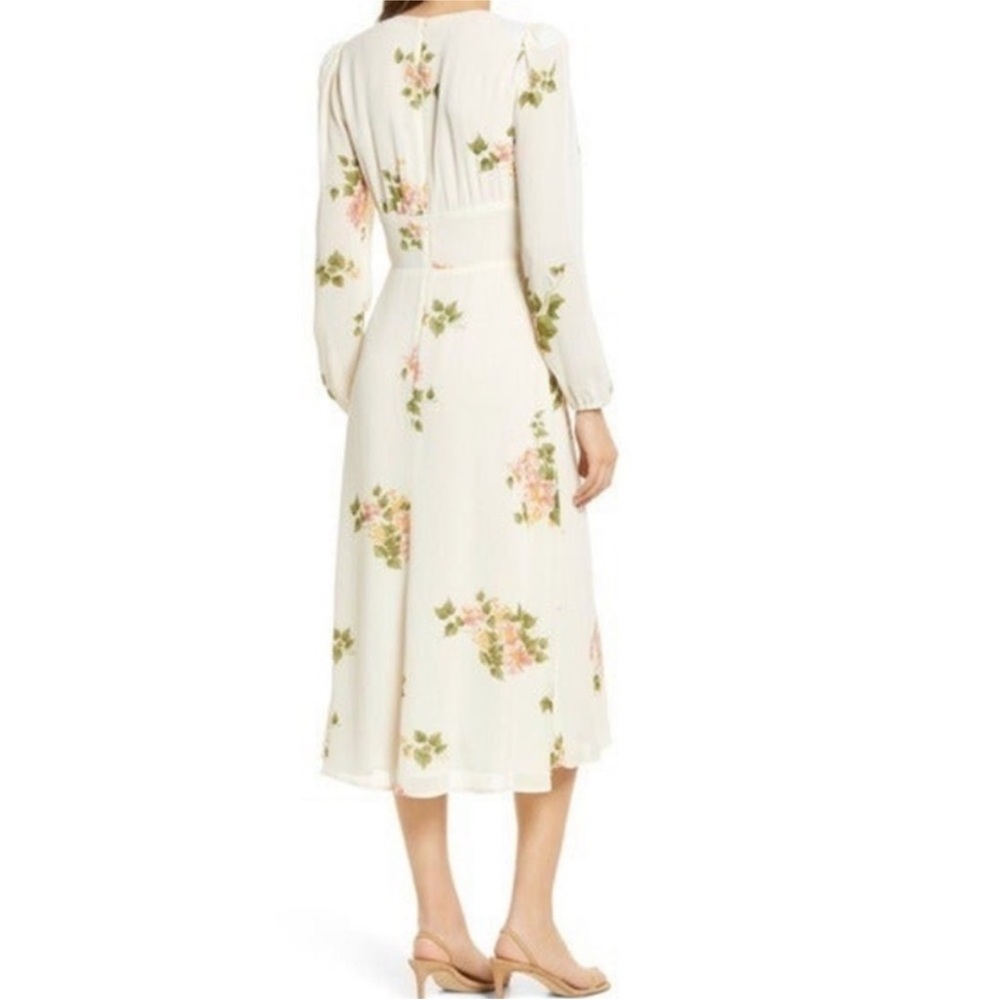 REFORMATION LORNE FLORAL LONG SLEEVE MIDI DRESS, SIZE:10 - Picture 6 of 7
